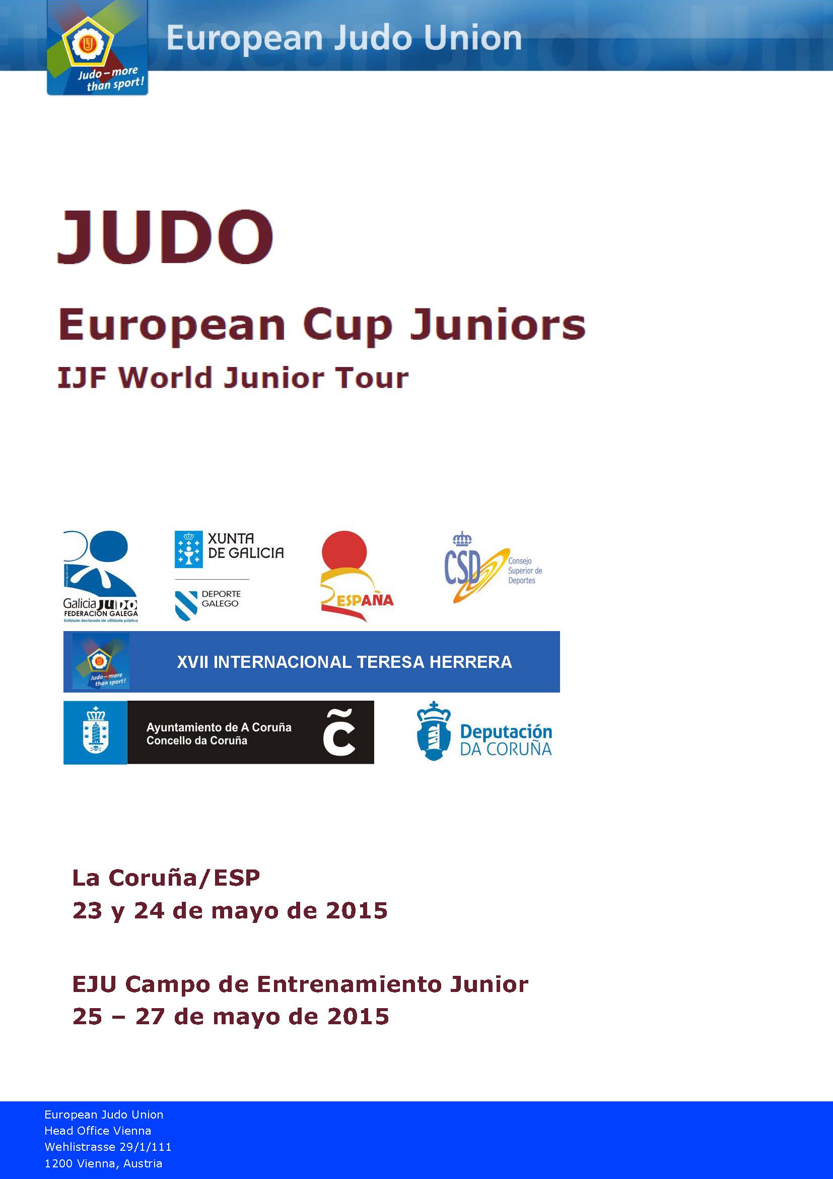 5&ordm; y 7&ordm; Puesto para los Navarros en la European Cup Junior A Coru&ntilde;a 23-05-15